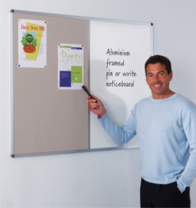 Metro Aluminium Framed Combination Notice Board